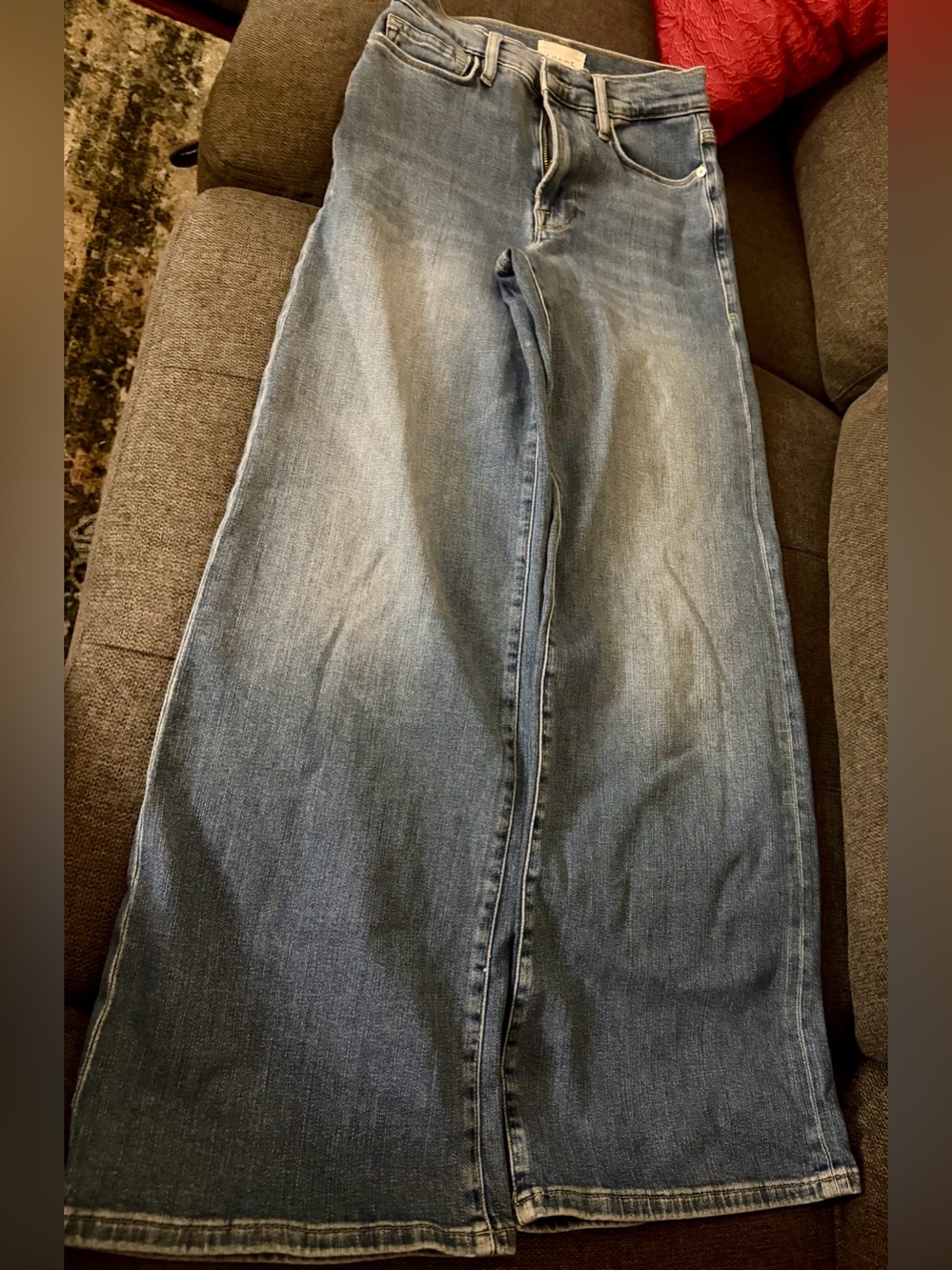 Frame Denim Women's Wide Leg Jeans in Light Blue Wash